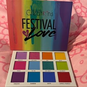 Beauty Creations Rainbow Festival Eyeshadow Palette - Vibrant Multi-Color Set